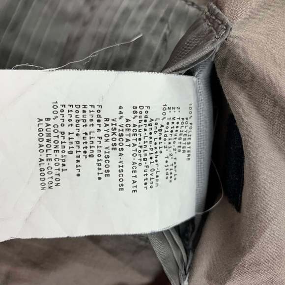 EMPORIO ARMANI Olive Ruched Polyester Asymmetrical Jacket - Picture 5 of 6